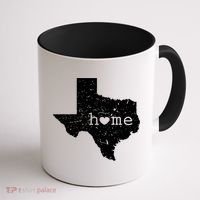 Funny Gift For Love State Of Texas Home Heart Texan Coffee Mug thumb 1