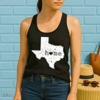 Funny Gift For Love State Of Texas Home Heart Texan Women's Tank Top thumb 2