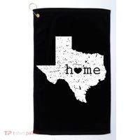 Funny Gift For Love State Of Texas Home Heart Texan Golf Towel thumb 0