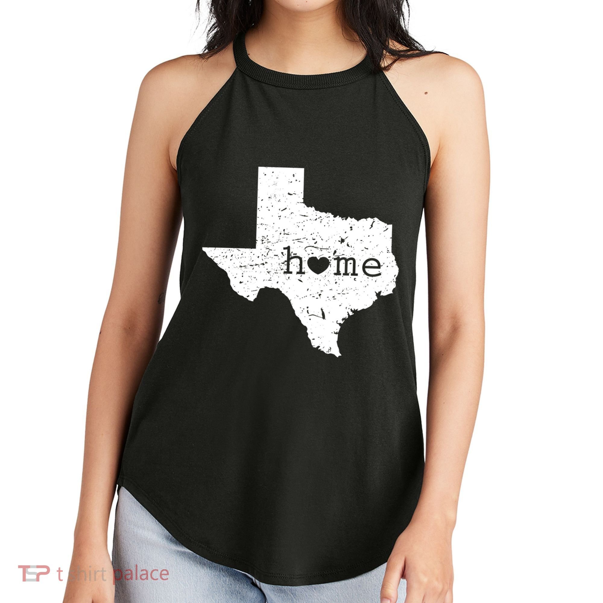Funny Gift For Love State Of Texas Home Heart Texan Women's Perfect Tri Rocker Tank