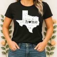 Funny Gift For Love State Of Texas Home Heart Texan Women's T-Shirt thumb 2
