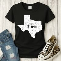 Funny Gift For Love State Of Texas Home Heart Texan Women's T-Shirt thumb 3