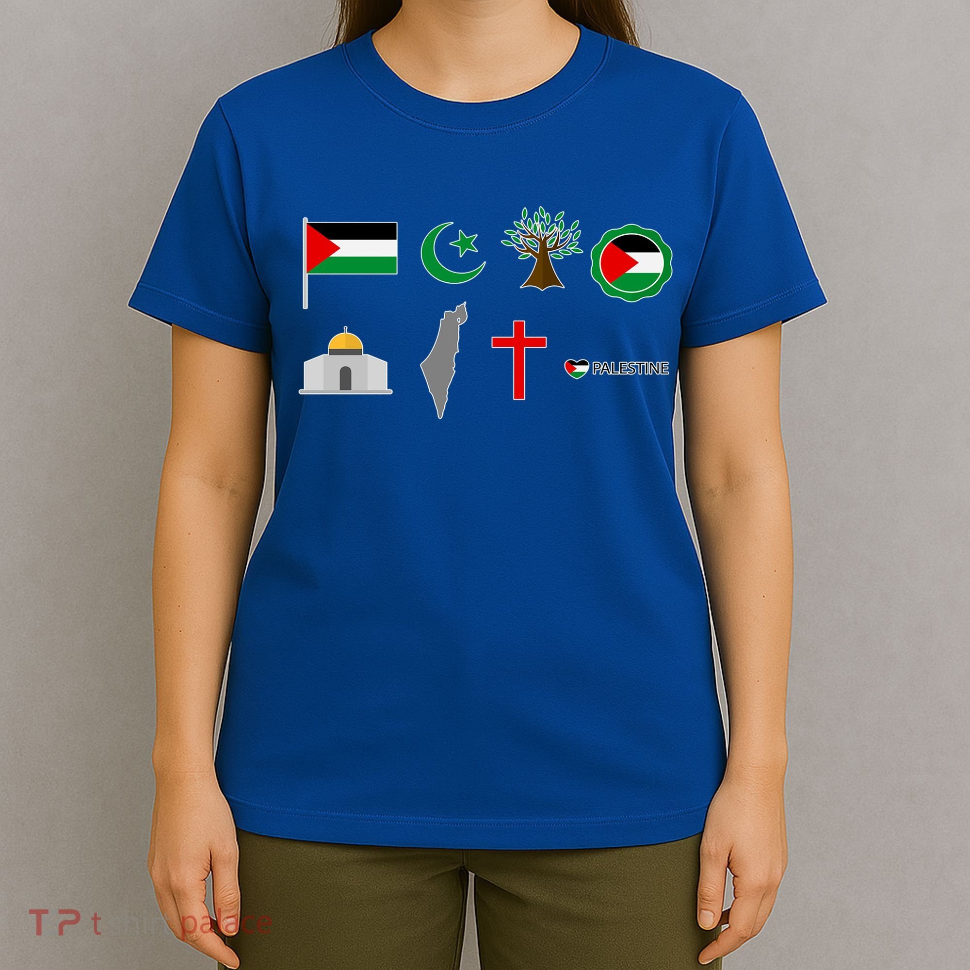 Free Gaza Free Palestine Flag Proud Palestine Save Gaza Gift T-Shirt