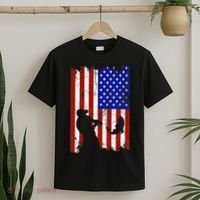 Fishing Gifts For Fisherman American Flag T-Shirt thumb 2