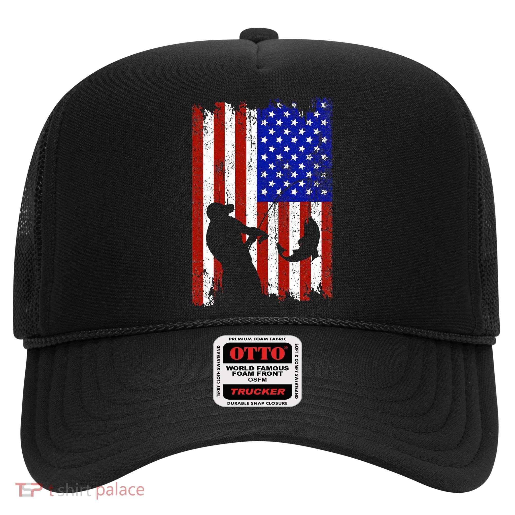 Fishing Gifts For Fisherman American Flag Hat