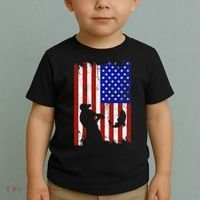 Fishing Gifts For Fisherman American Flag Toddler T-Shirt thumb 2