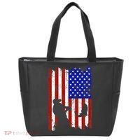Fishing Gifts For Fisherman American Flag Tote Bag thumb 0