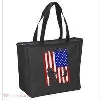 Fishing Gifts For Fisherman American Flag Tote Bag thumb 2