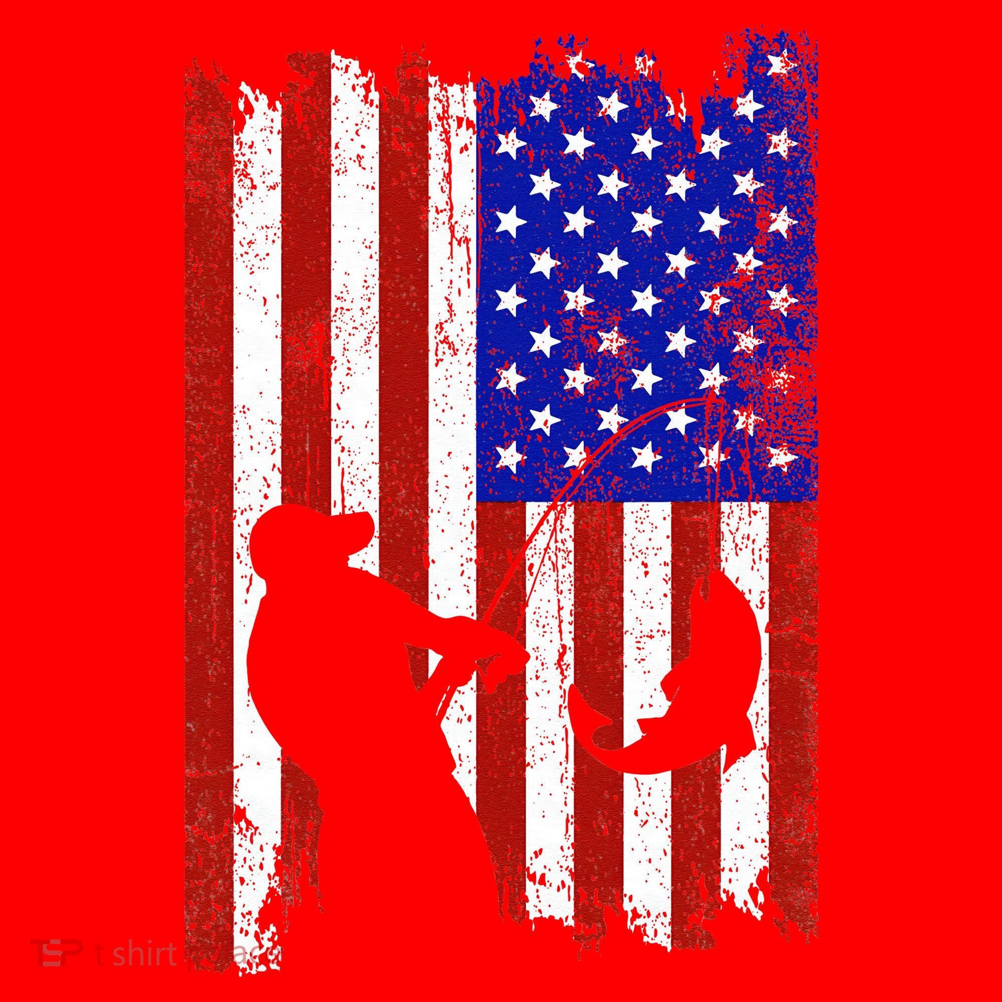 Fishing Gifts For Fisherman American Flag Santa Hat