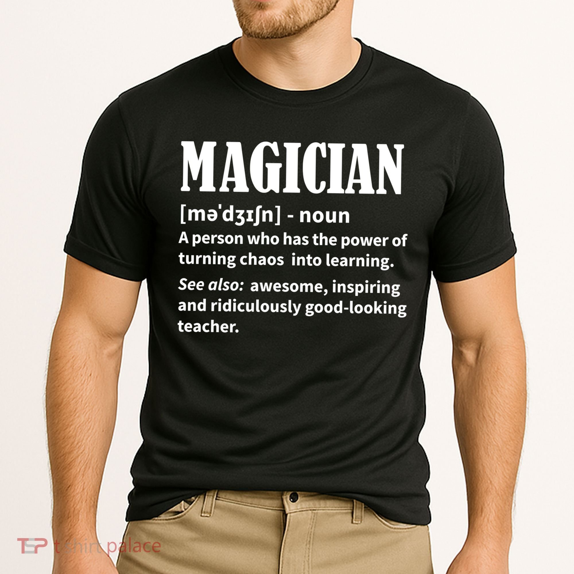 Funny Gift For Teachers Teaching, Teacher Definition  Cooling Performance Crew T-Shirt