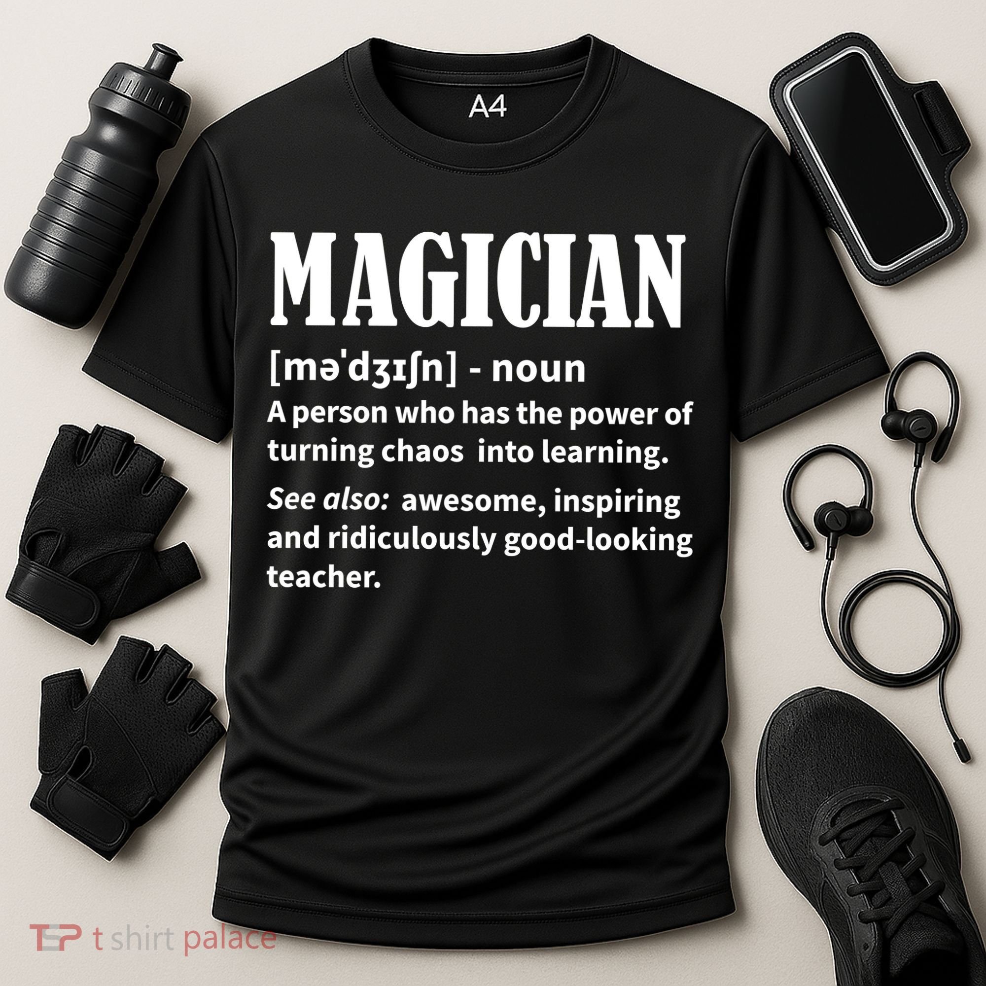Funny Gift For Teachers Teaching, Teacher Definition  Cooling Performance Crew T-Shirt