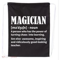 Funny Gift For Teachers Teaching, Teacher Definition  Drawstring Bag thumb 0