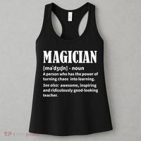 Funny Gift For Teachers Teaching, Teacher Definition  Women's Tank Top thumb 3