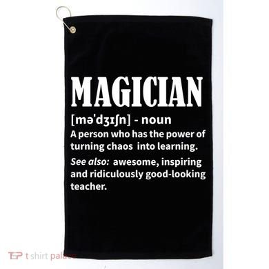 Funny Gift For Teachers Teaching, Teacher Definition  Golf Towel