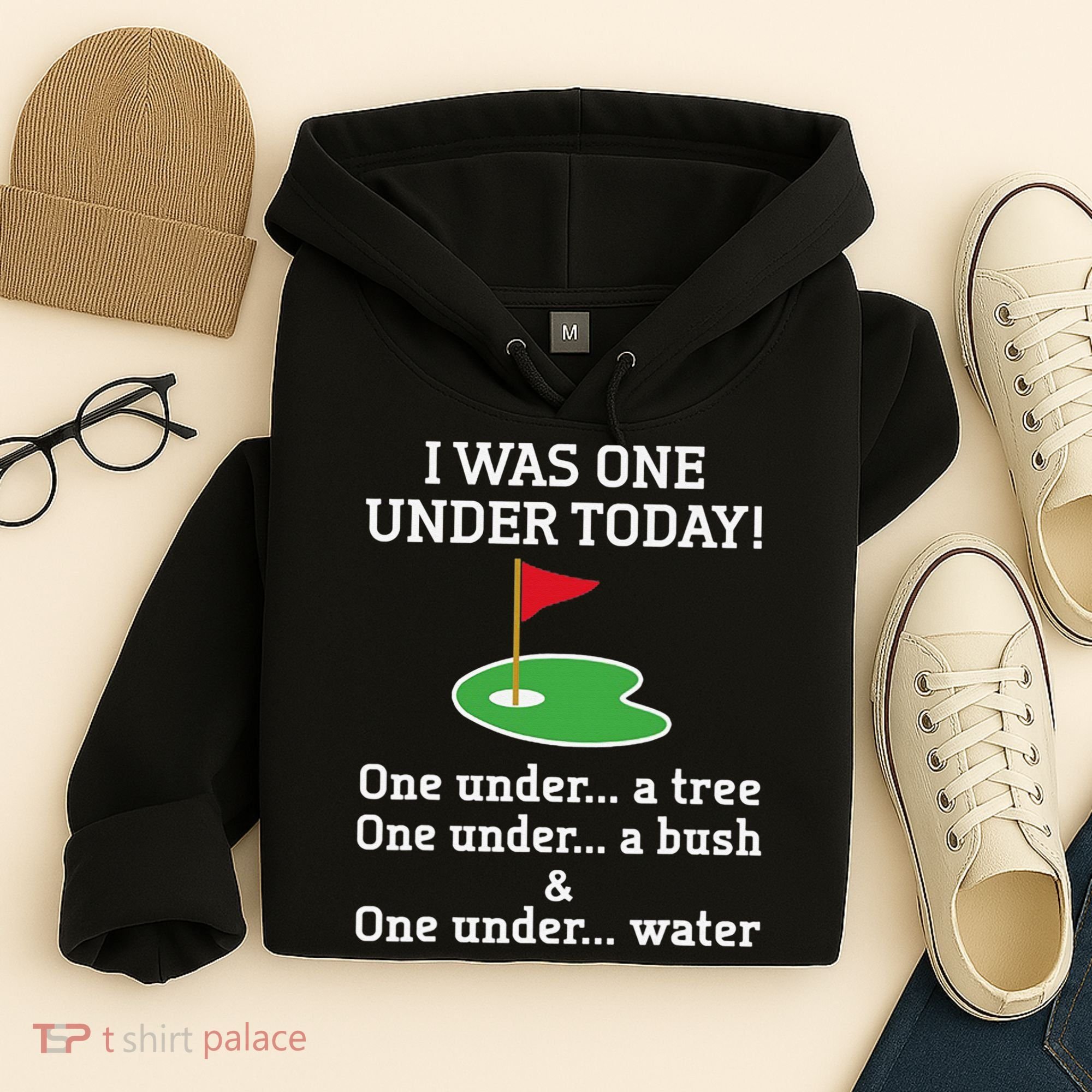 Funny Golf For  I Was One Under Golfing Hoodie
