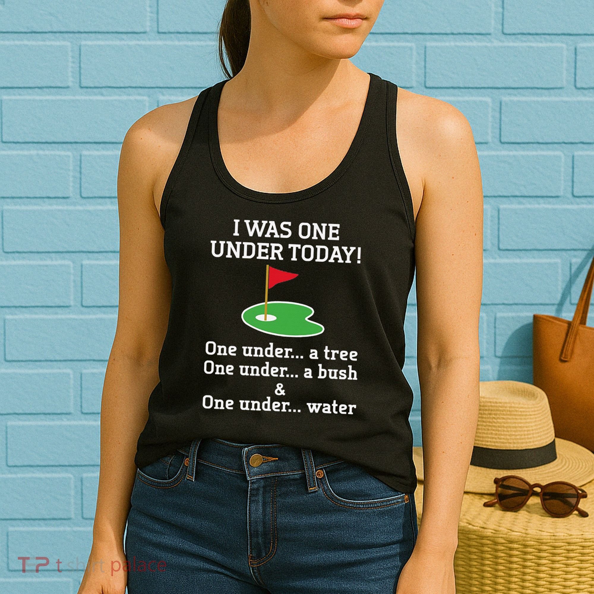 Funny Golf For  I Was One Under Golfing Women's Tank Top