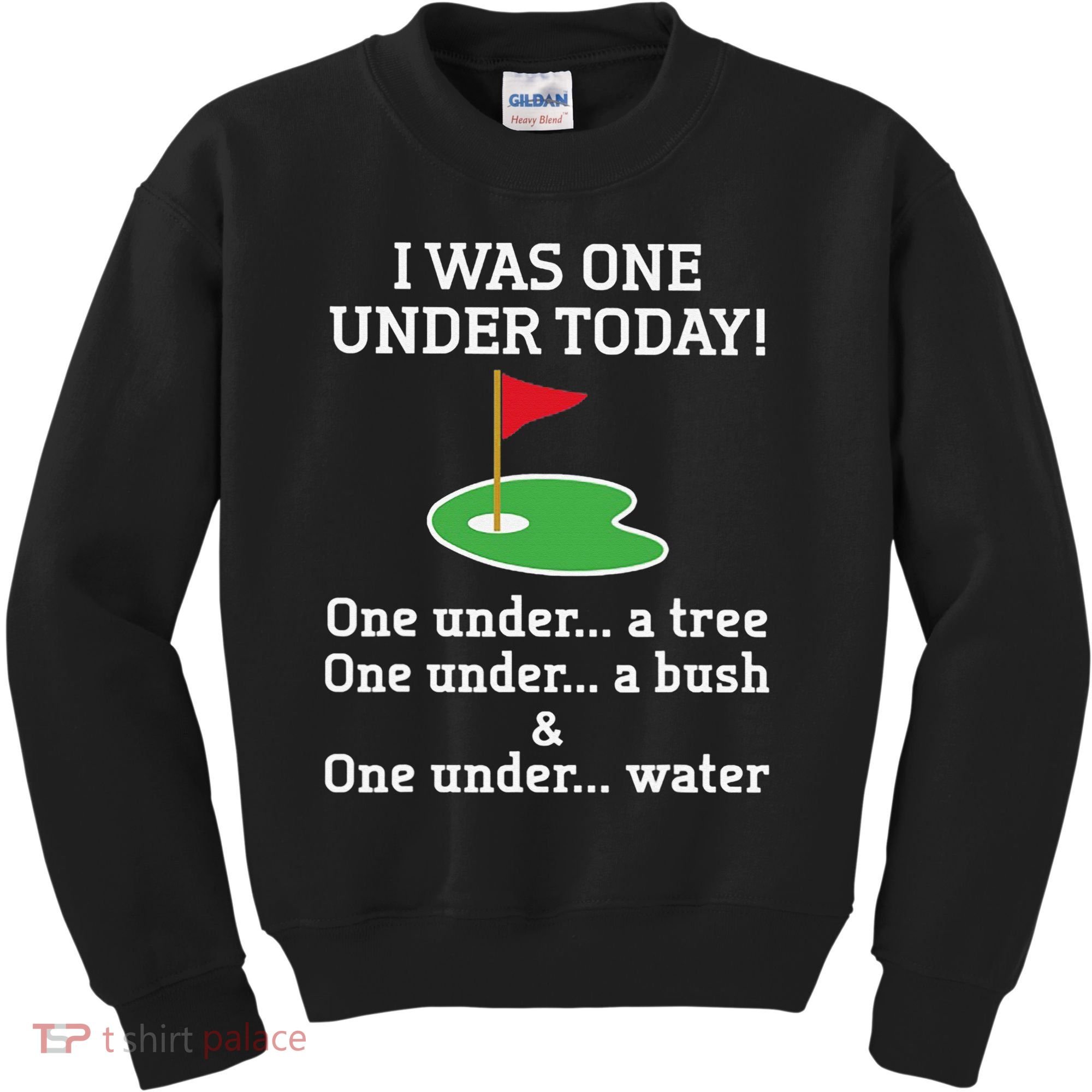Funny Golf For  I Was One Under Golfing Kids Sweatshirt