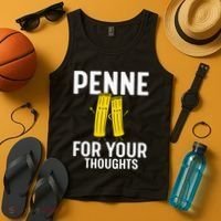 Funny Gifts For Pasta Lovers Penne For Your Thoughts Tank Top thumb 4