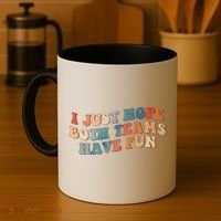 Funny Groovy Football Gift I Just Hope Both Teams Have Fun Gift Coffee Mug thumb 4