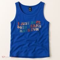 Funny Groovy Football Gift I Just Hope Both Teams Have Fun Gift Tank Top thumb 2