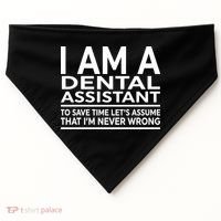 Funny Gift For Dental Assistant Coworker Birthday USA-Made Doggie Bandana thumb 0