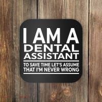 Funny Gift For Dental Assistant Coworker Birthday Coaster thumb 0