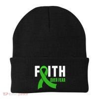 Faith God Fear Traumatic Brain Injury Awareness TBI Warrior Beanie thumb 0