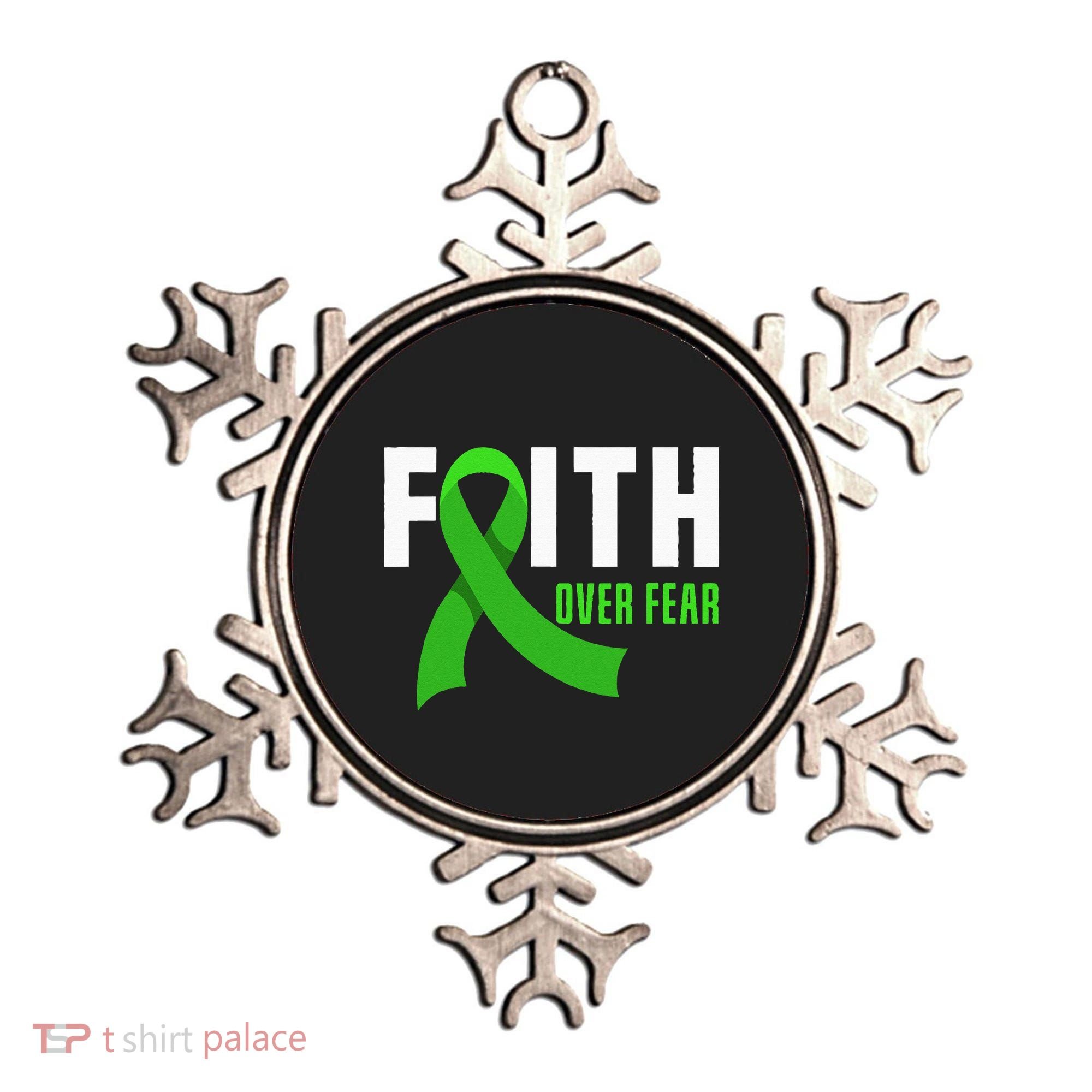 Faith God Fear Traumatic Brain Injury Awareness TBI Warrior Ornament
