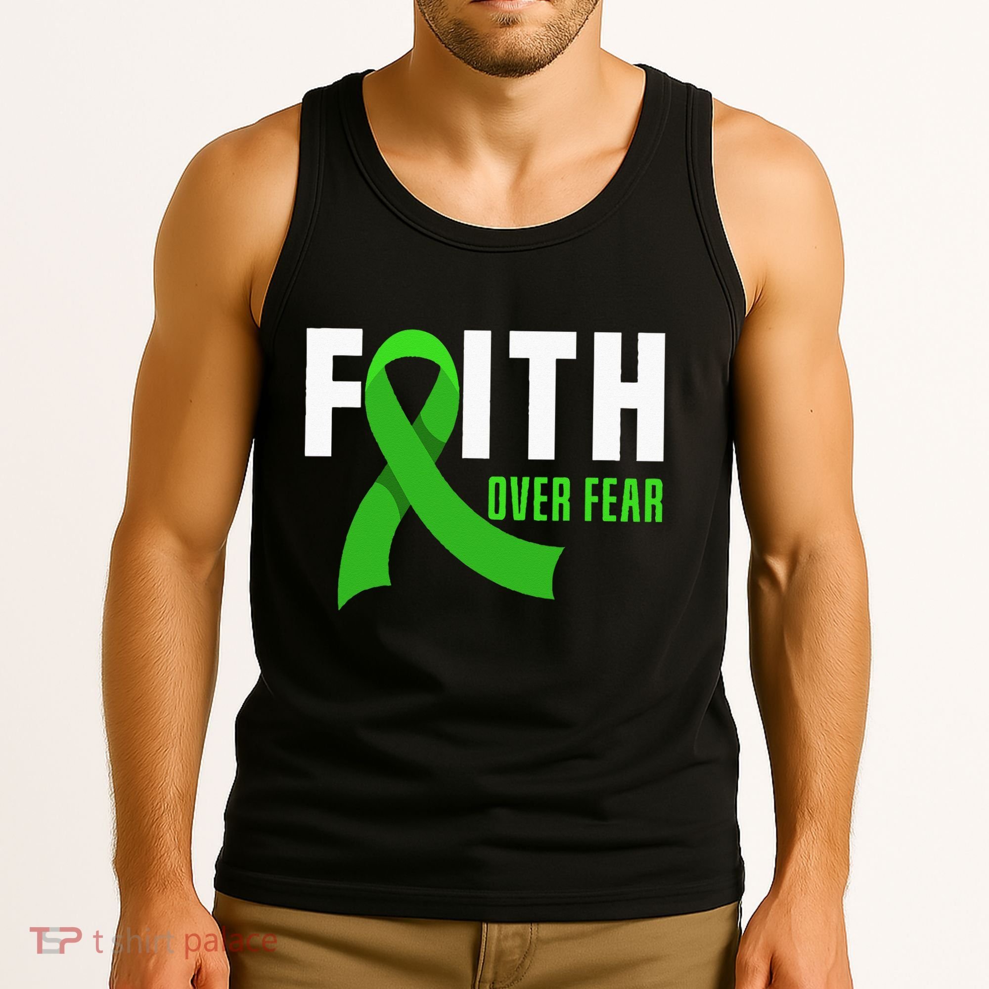 Faith God Fear Traumatic Brain Injury Awareness TBI Warrior Tank Top
