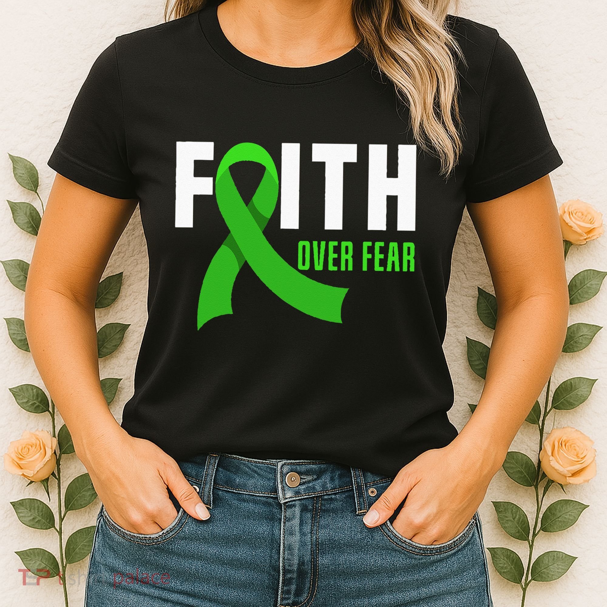 Faith God Fear Traumatic Brain Injury Awareness TBI Warrior Women's T-Shirt