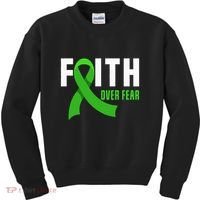 Faith God Fear Traumatic Brain Injury Awareness TBI Warrior Kids Sweatshirt thumb 0