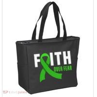 Faith God Fear Traumatic Brain Injury Awareness TBI Warrior Tote Bag thumb 2