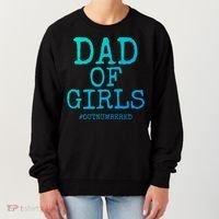 Father Gift From Daughters Funny Dad Of #Outnumbered Cool Gift Women's Sweatshirt thumb 0