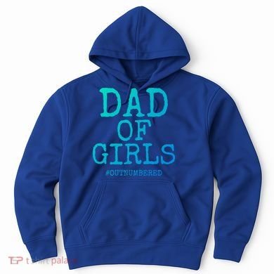 Father Gift From Daughters Funny Dad Of #Outnumbered Cool Gift Hoodie