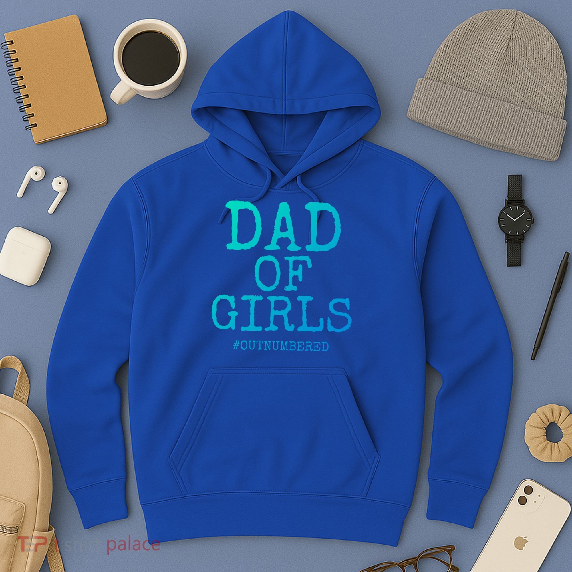 Father Gift From Daughters Funny Dad Of #Outnumbered Cool Gift Hoodie