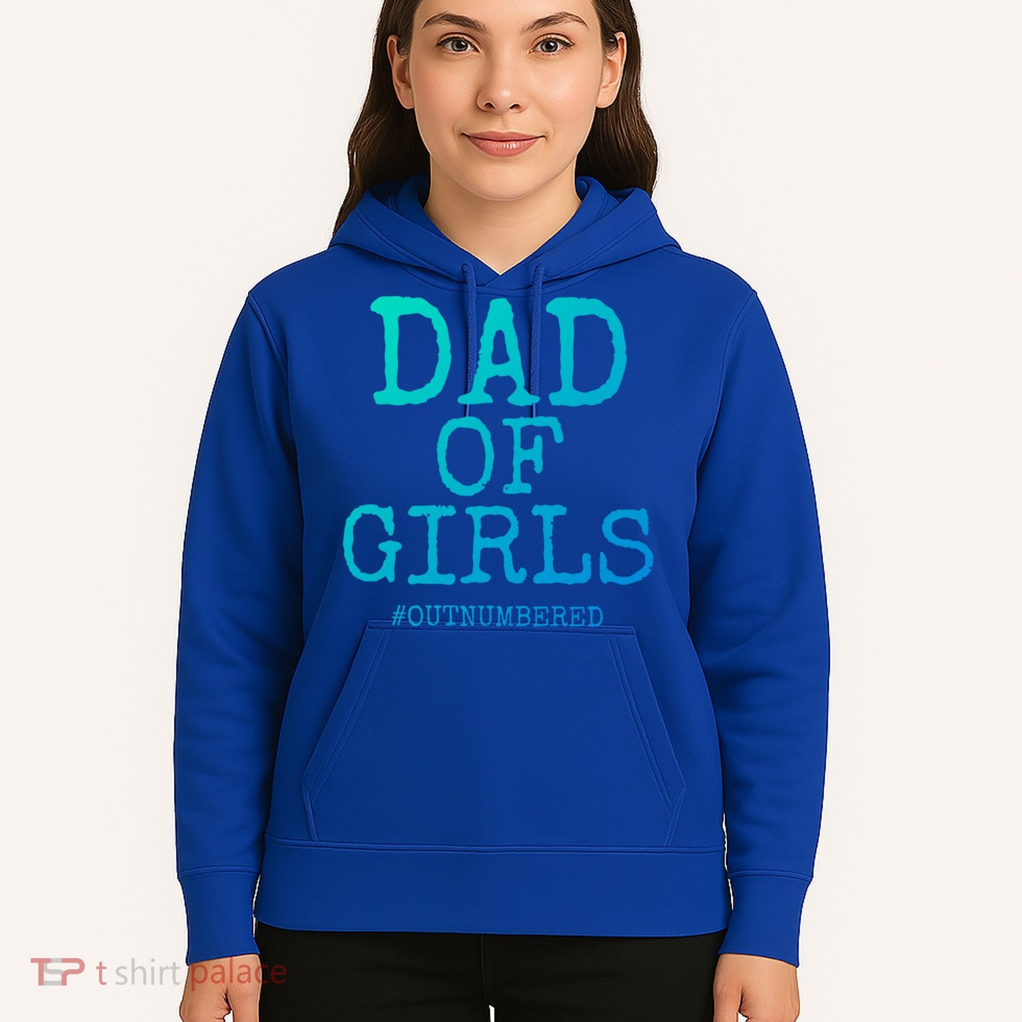Father Gift From Daughters Funny Dad Of #Outnumbered Cool Gift Hoodie