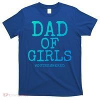Father Gift From Daughters Funny Dad Of #Outnumbered Cool Gift T-Shirt thumb 0