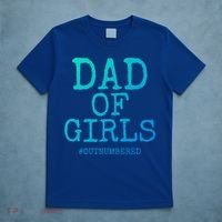 Father Gift From Daughters Funny Dad Of #Outnumbered Cool Gift T-Shirt thumb 5