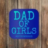 Father Gift From Daughters Funny Dad Of #Outnumbered Cool Gift Coaster thumb 0
