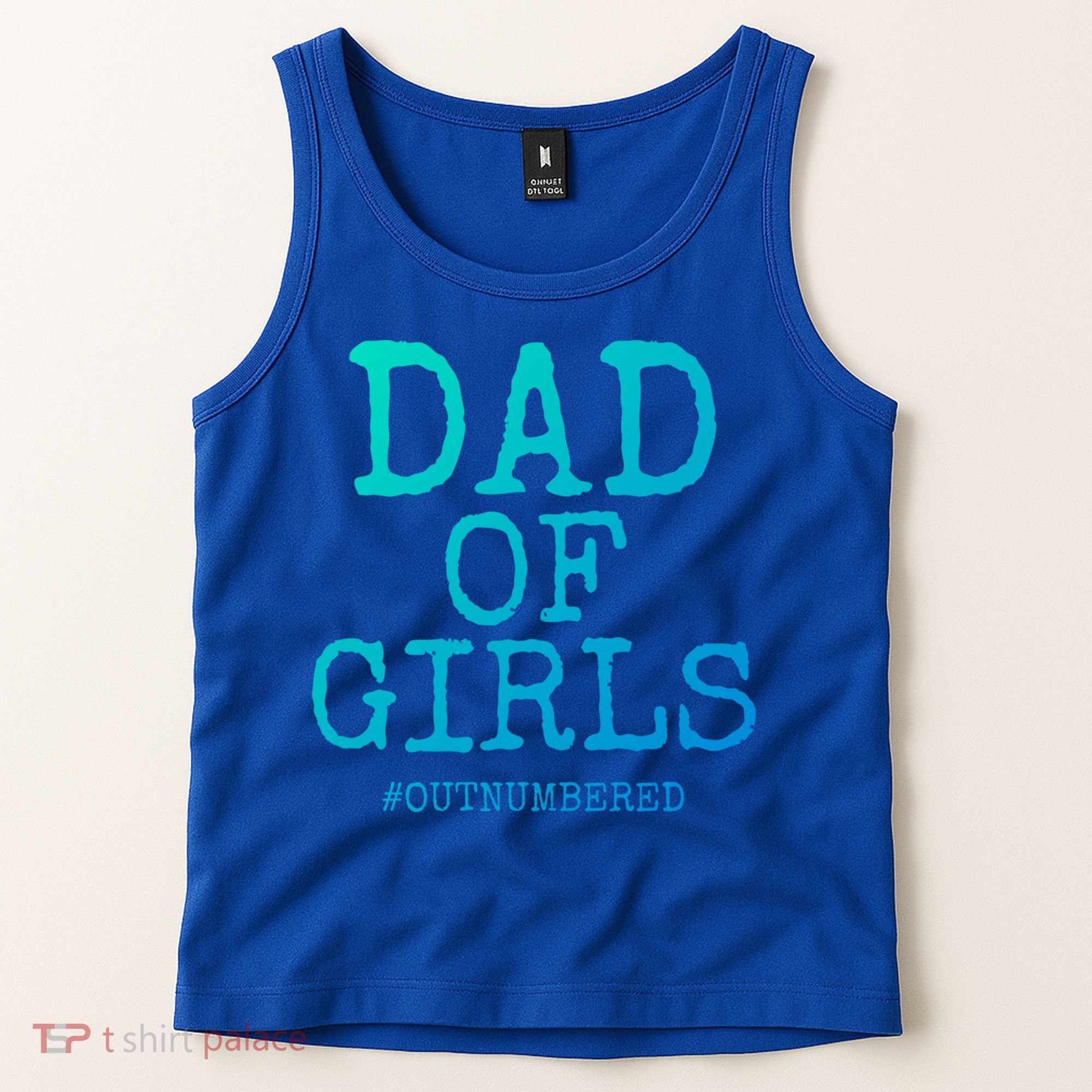 Father Gift From Daughters Funny Dad Of #Outnumbered Cool Gift Tank Top