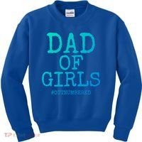 Father Gift From Daughters Funny Dad Of #Outnumbered Cool Gift Kids Sweatshirt thumb 0