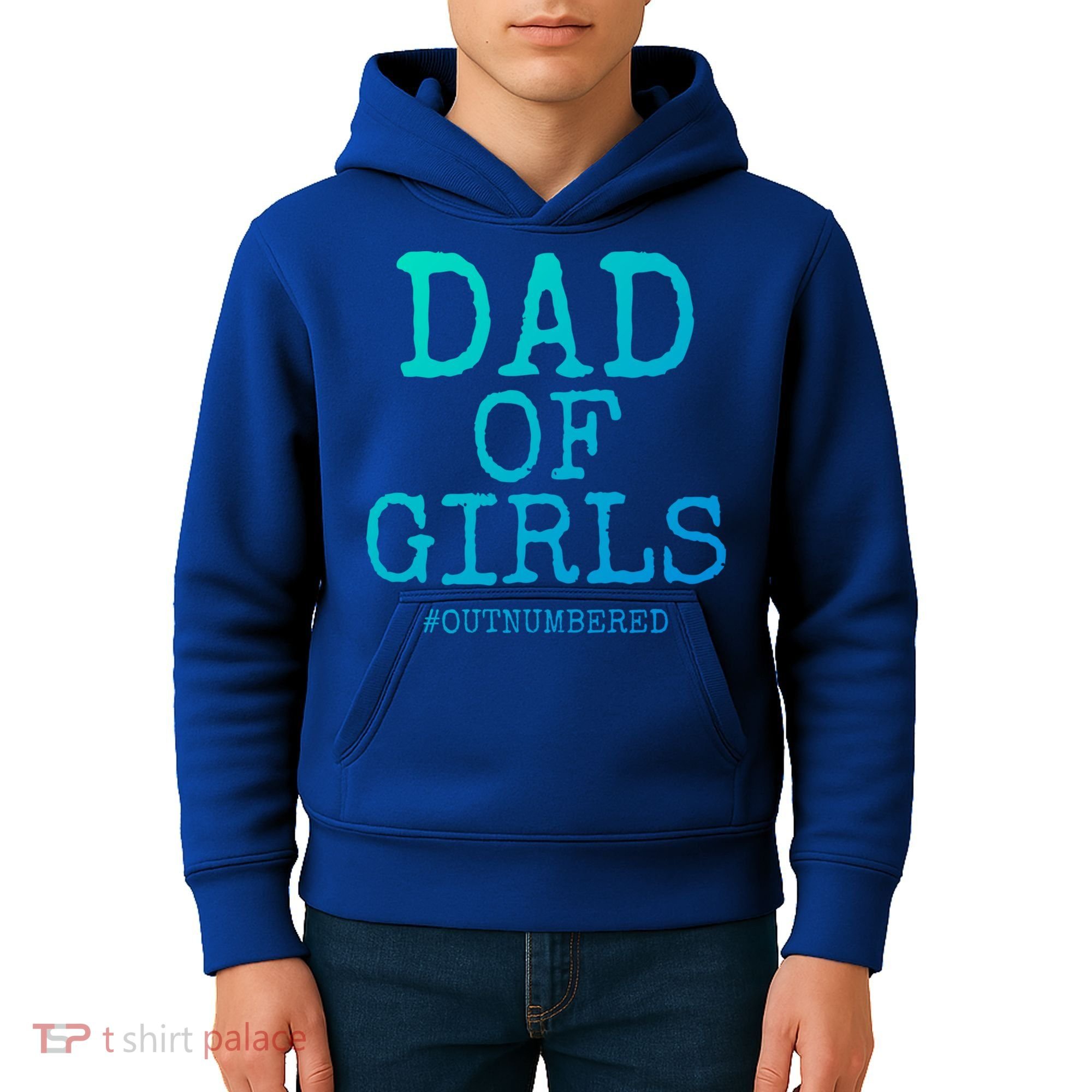 Father Gift From Daughters Funny Dad Of #Outnumbered Cool Gift Kids Hoodie