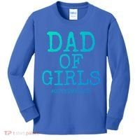 Father Gift From Daughters Funny Dad Of #Outnumbered Cool Gift Kids Long Sleeve Shirt thumb 0