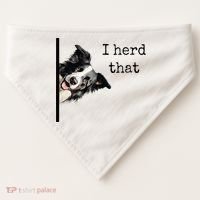 Funny Gifts For Border Collie Lovers Herd That USA-Made Doggie Bandana thumb 0