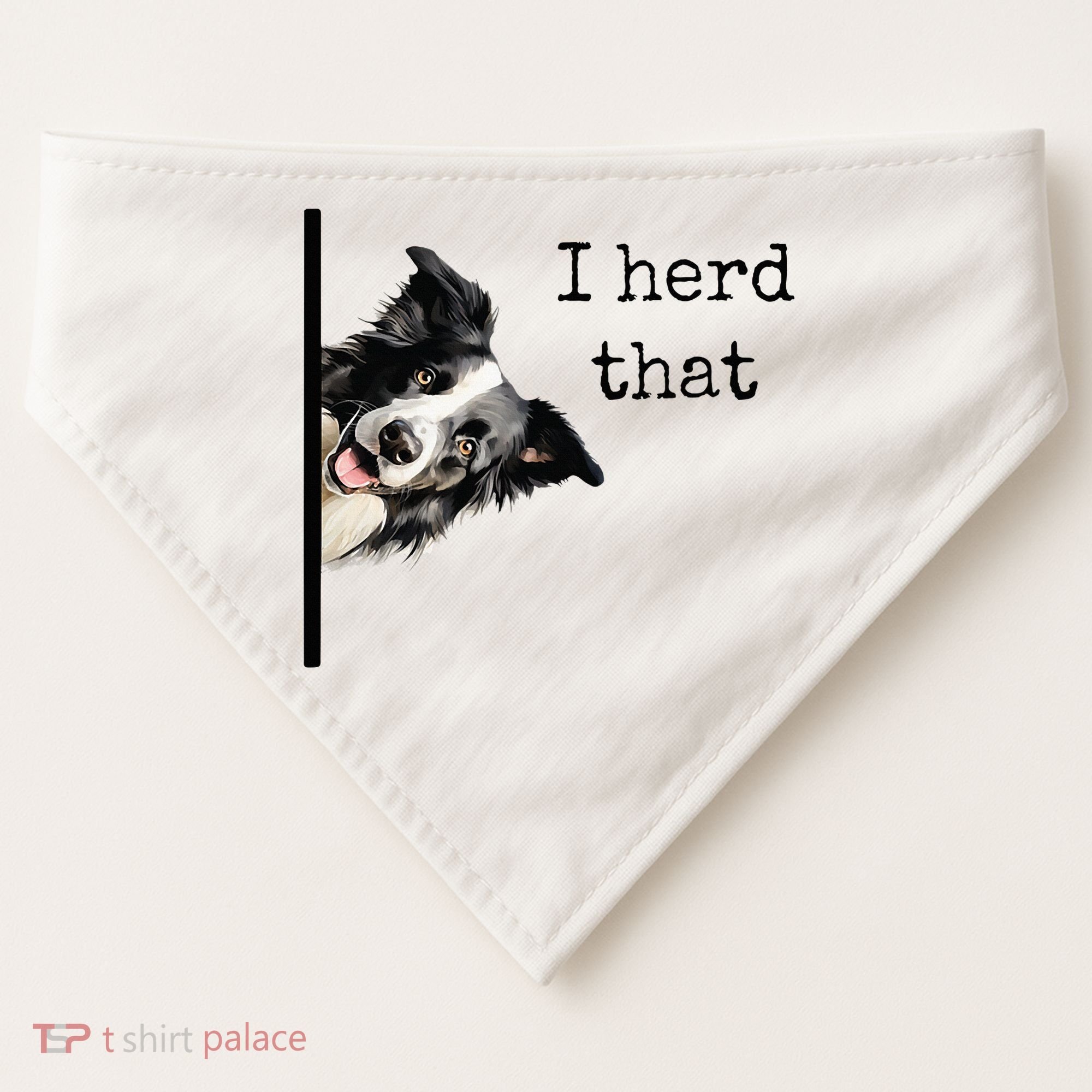 Funny Gifts For Border Collie Lovers Herd That USA-Made Doggie Bandana