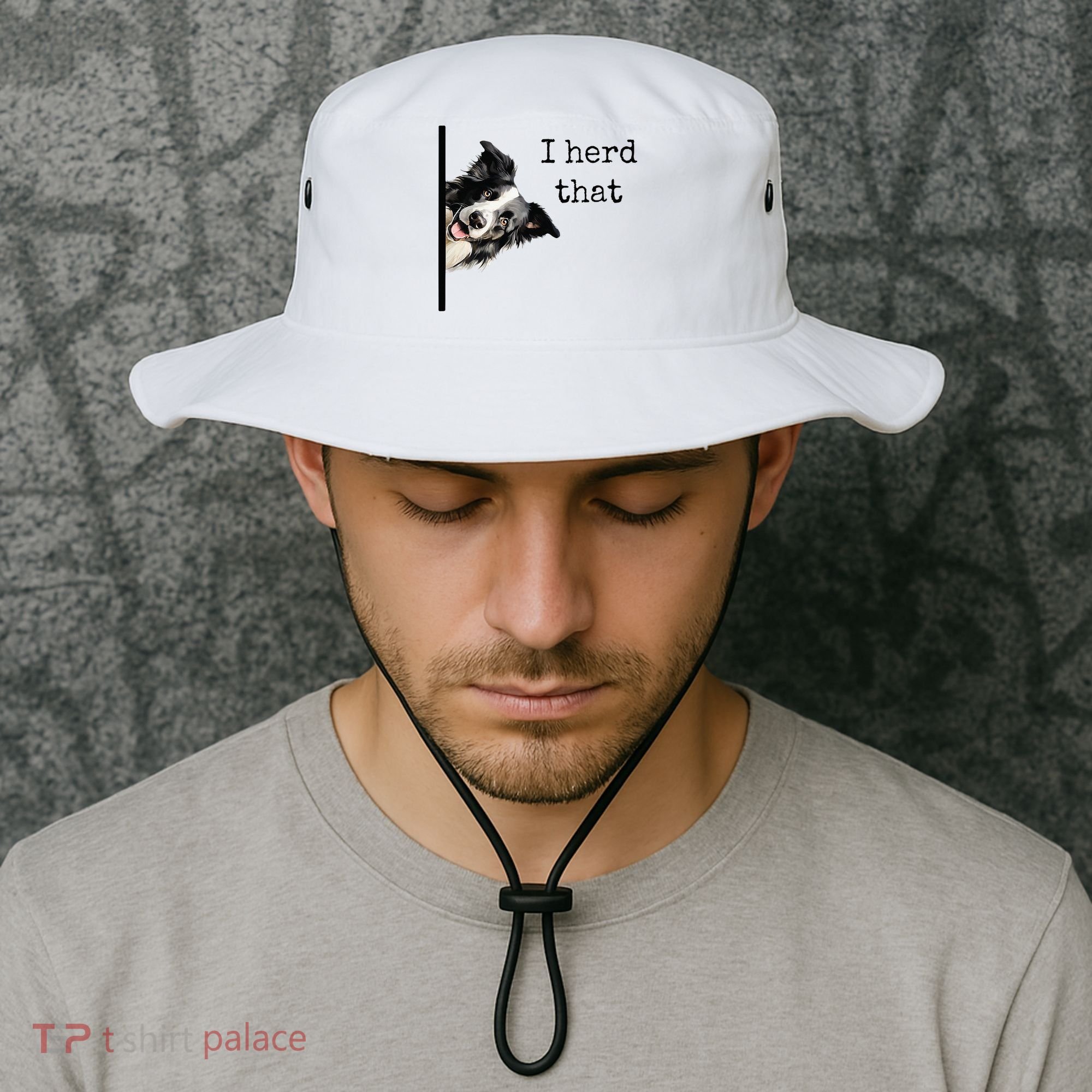 Funny Gifts For Border Collie Lovers Herd That Bucket Hat