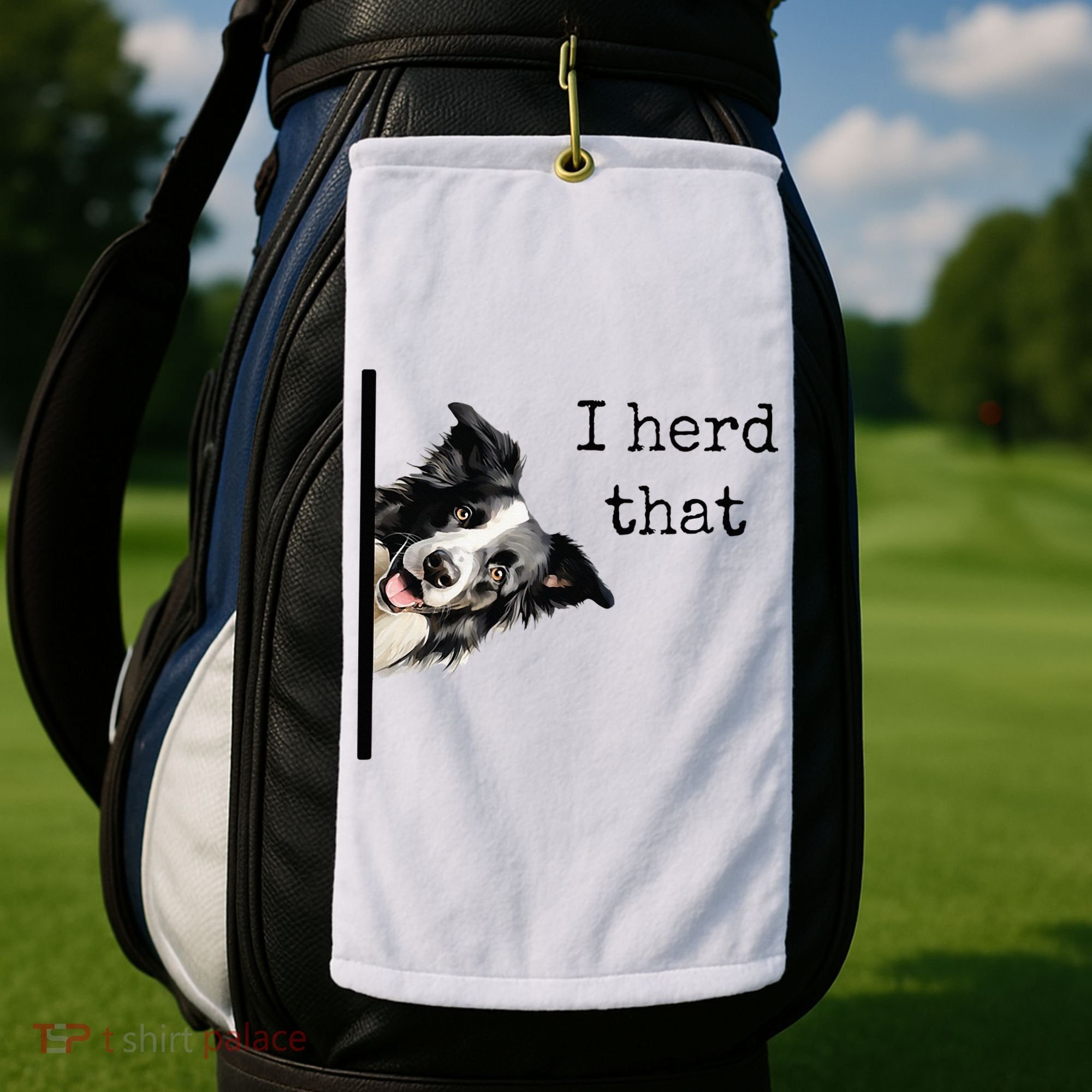 Funny Gifts For Border Collie Lovers Herd That Golf Towel
