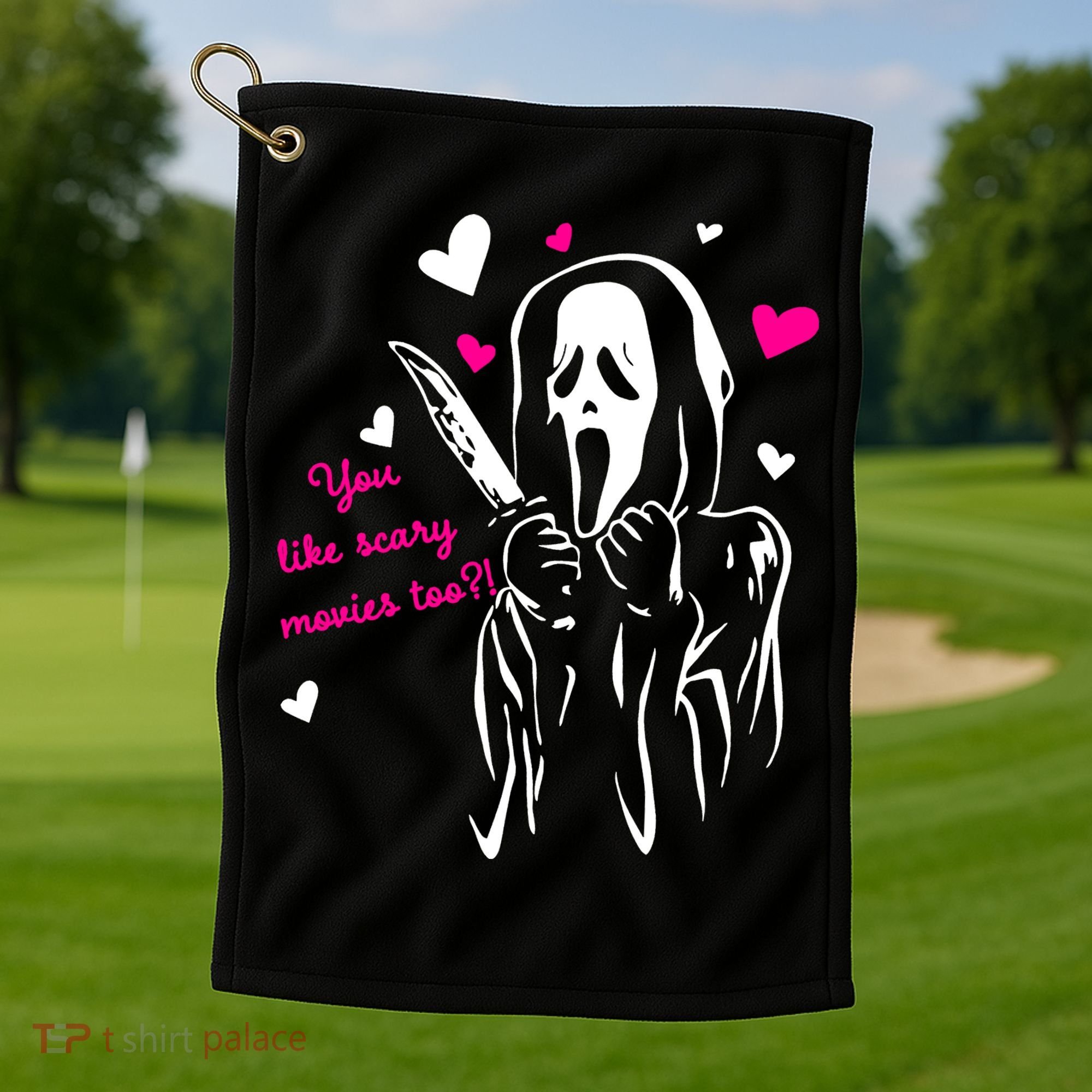 Funny Ghost Face You Like Scary Movies Too Golf Towel