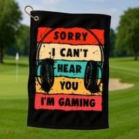 Funny Gamer For Boy Video Gaming Golf Towel thumb 1
