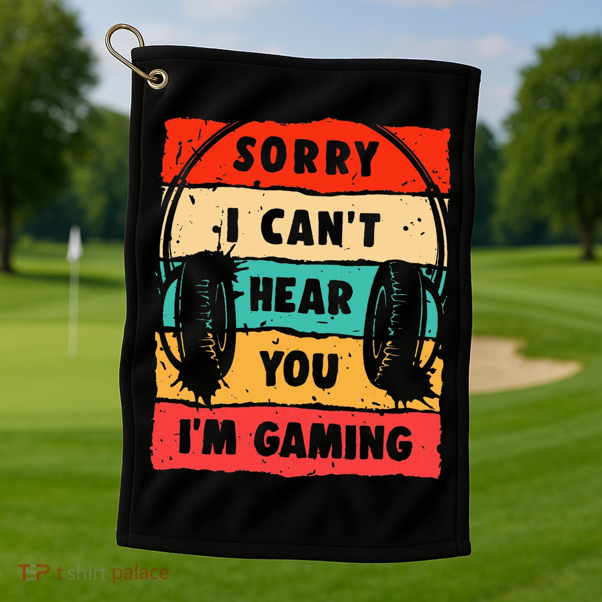 Funny Gamer For Boy Video Gaming Golf Towel